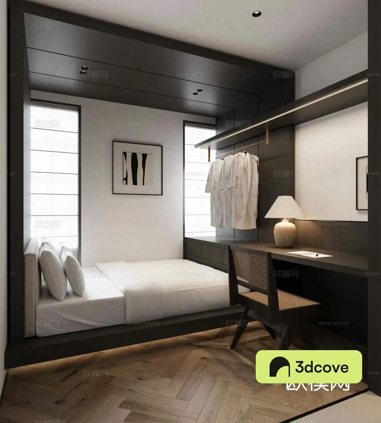 Wabi-sabi style tatami bedroom