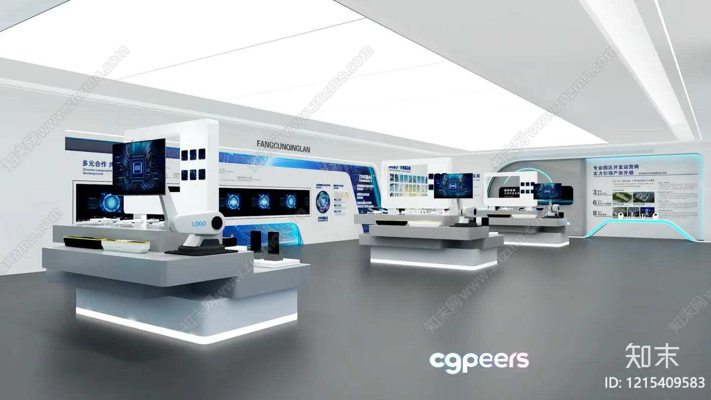 Modern Computer Lab 3D Model – 17479 – VRAY Render