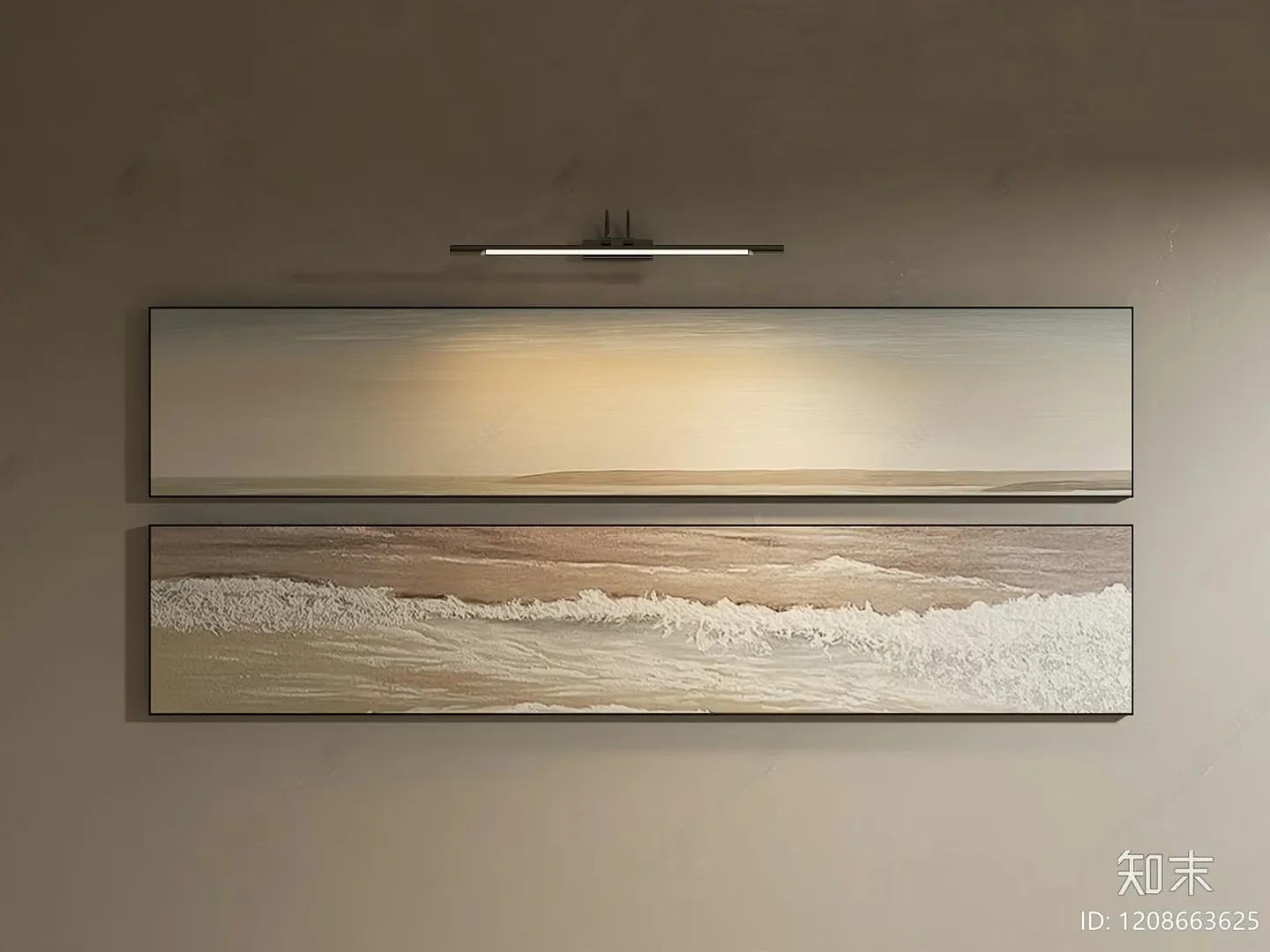 Modern Coastal Art 3D Model – 20645 – VRAY Render