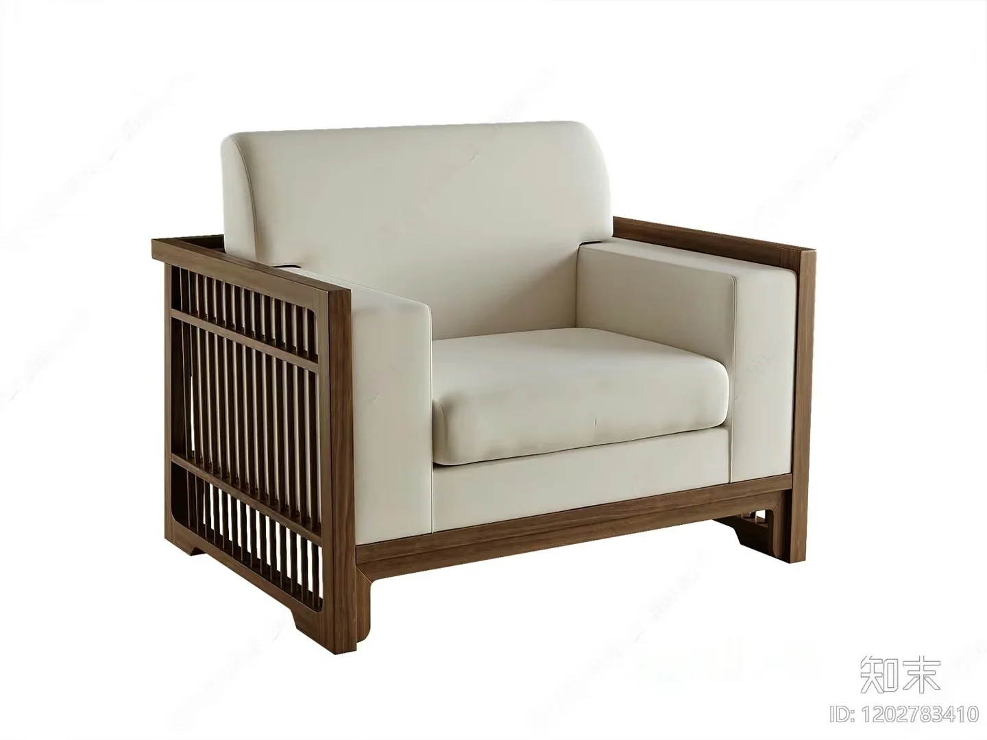 Wooden Sofa 3D Model – 11736 – VRAY Render