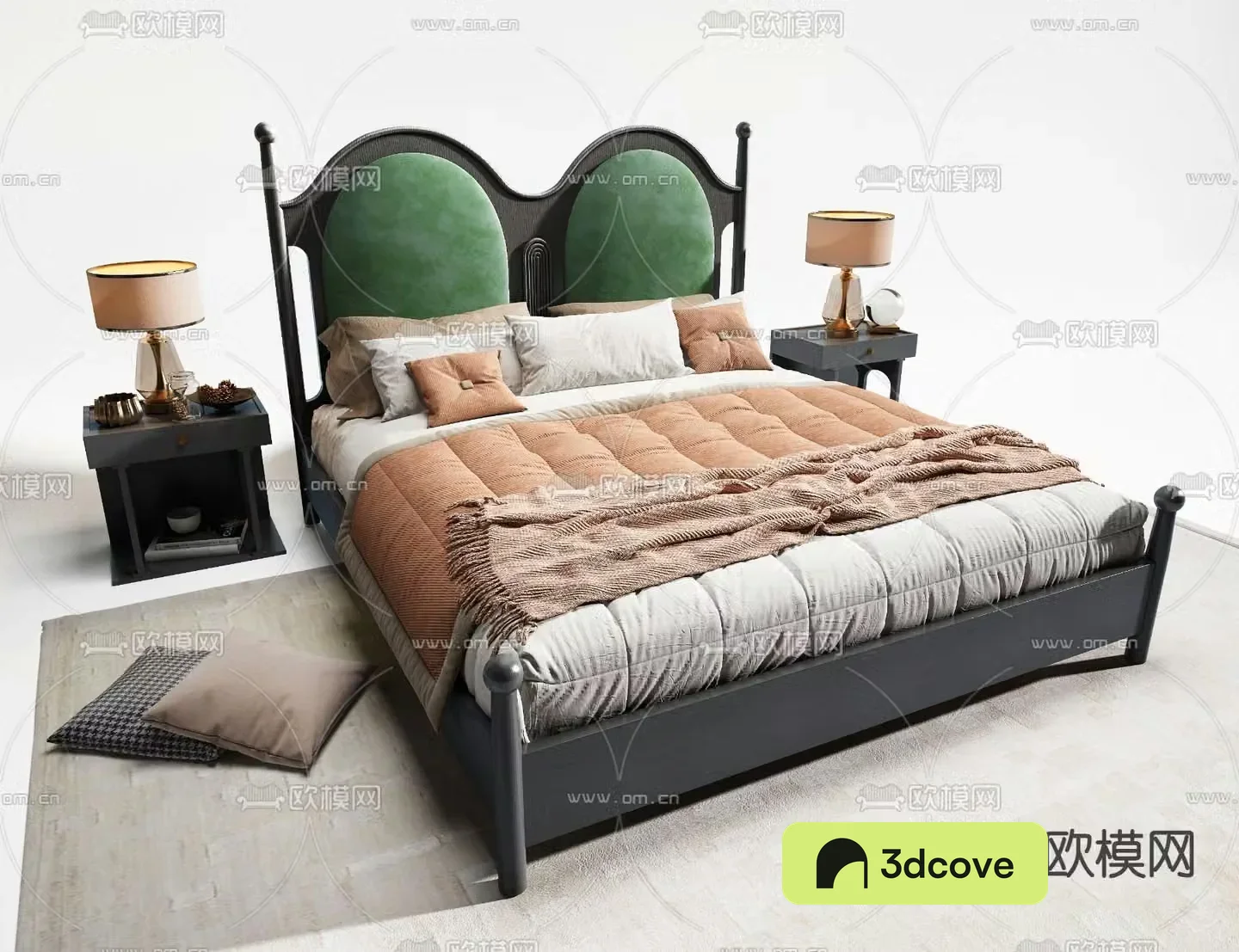 French double bed
