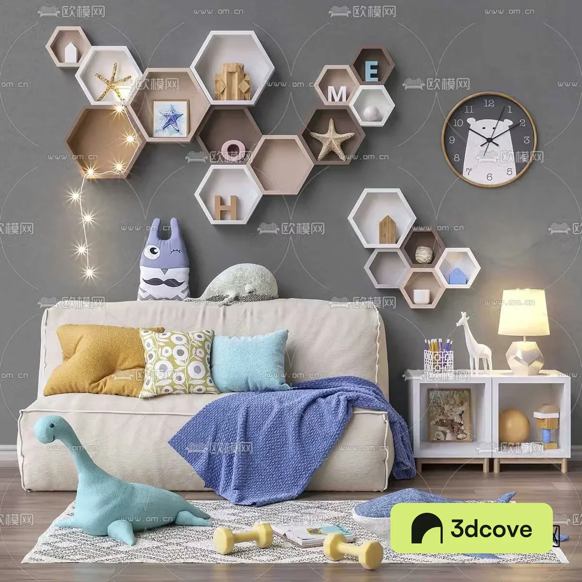 Modern children’s sofa shelf