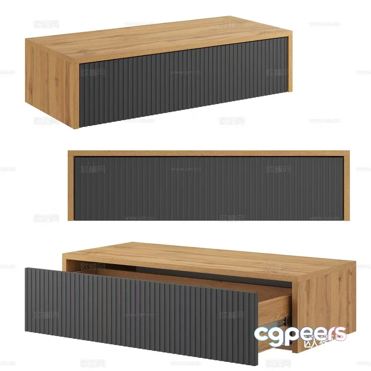 Nordic bedside table 3d model