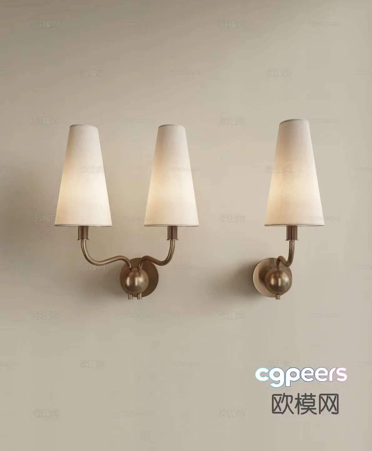 Modern light luxury wall lamp Metal wall lamp Multi-head wall lamp Single-head wall lamp Bedside wall lamp 3D model