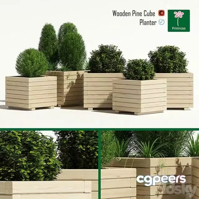 3ds Max Free – Cube planter