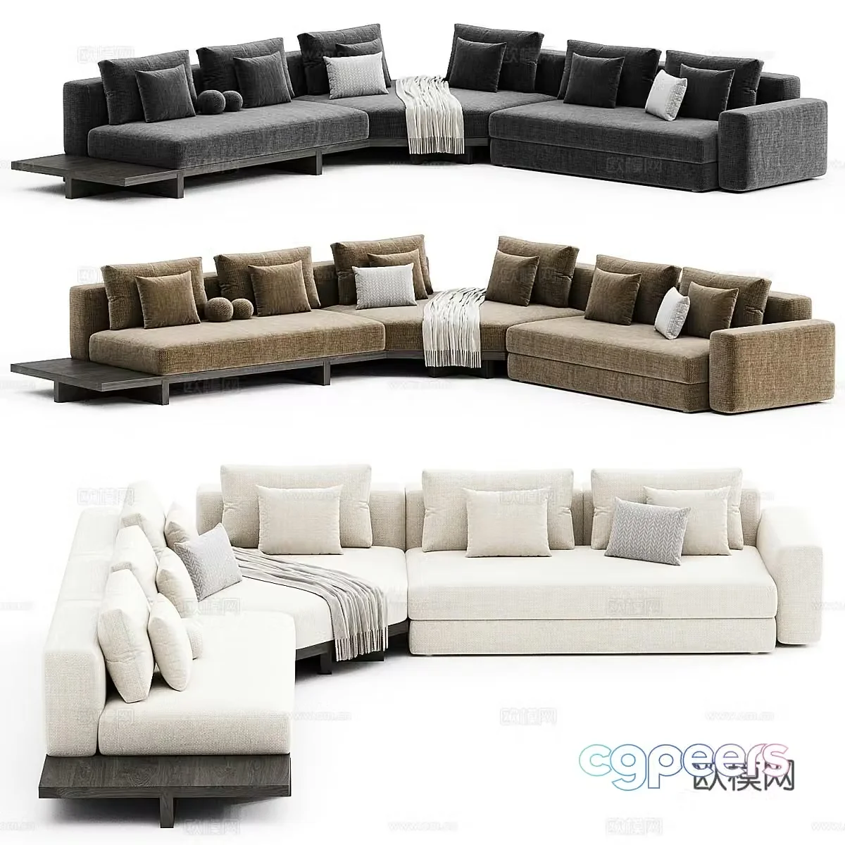 VIEW sofa 3D model produced by Frigerio