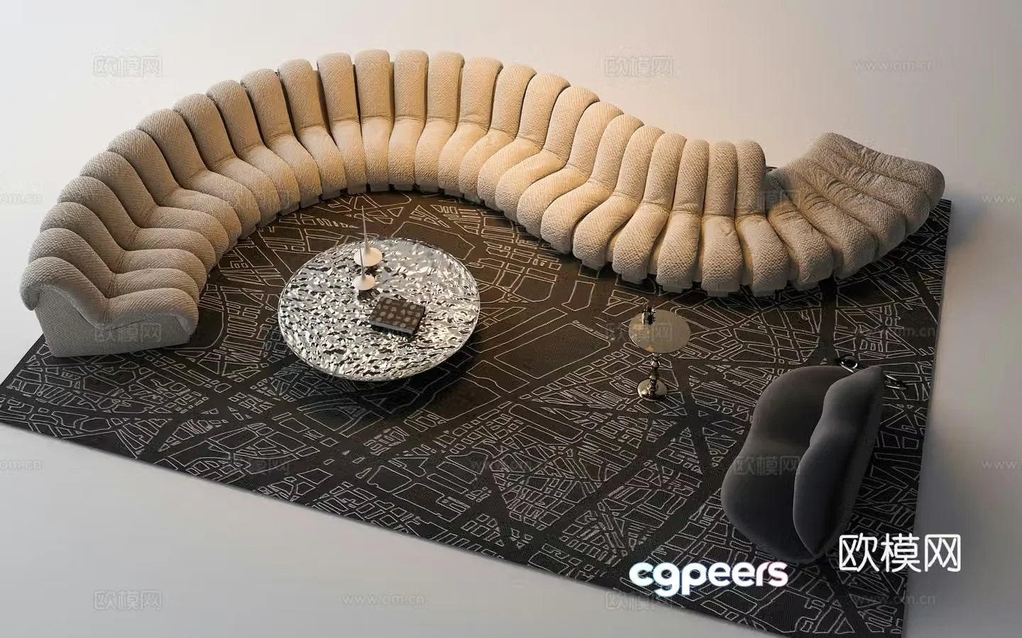 Modern sofa combination 3d model