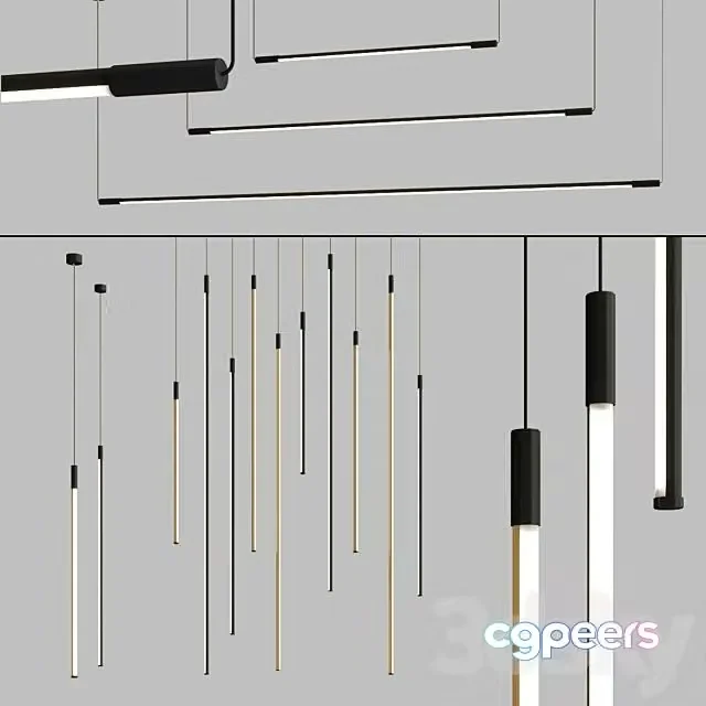 3ds Max Free – LINES Pendant Light Collection