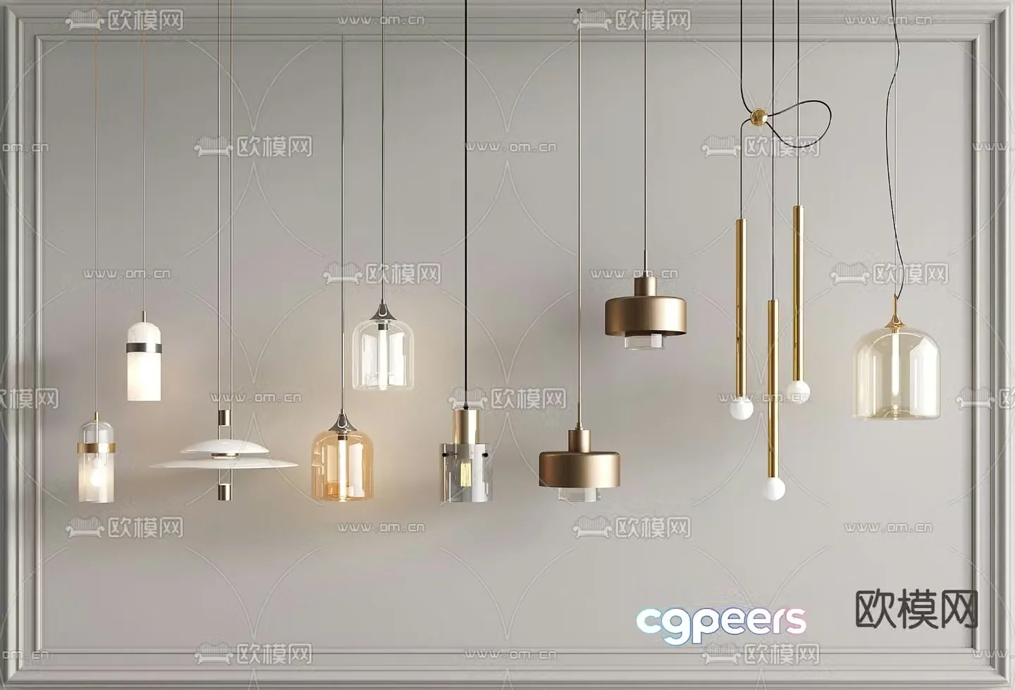 Bedside small chandelier 3d model