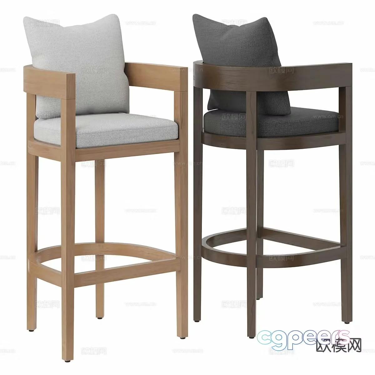 RH Balmain bar stool bar stool high stool 3d model