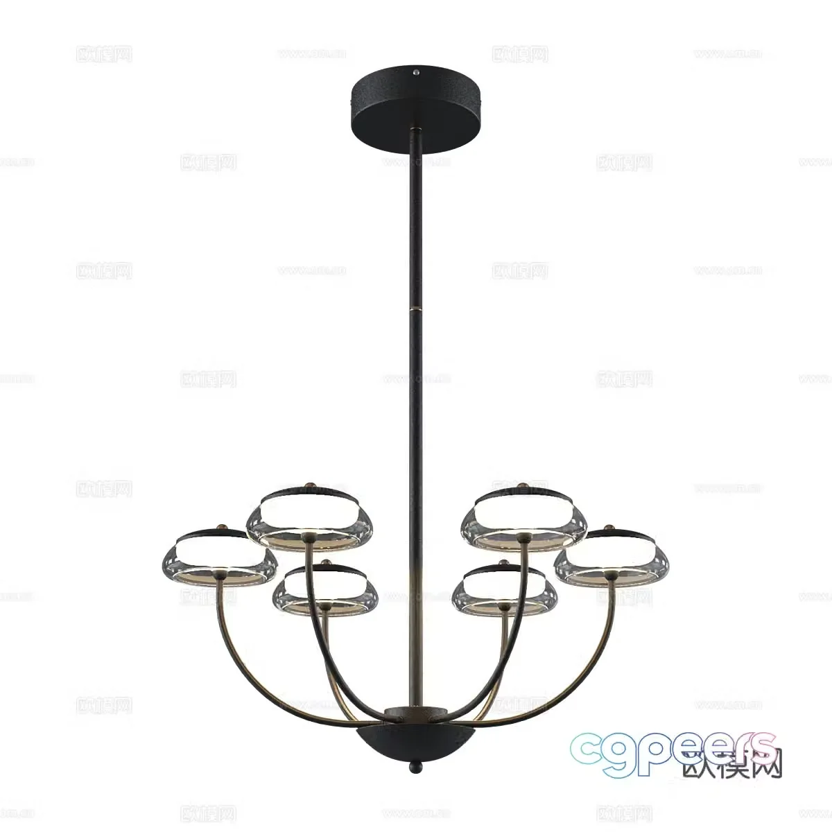 Modern simple light luxury chandeliers chandeliers simple chandeliers restaurant chandeliers living room chandeliers 3D model