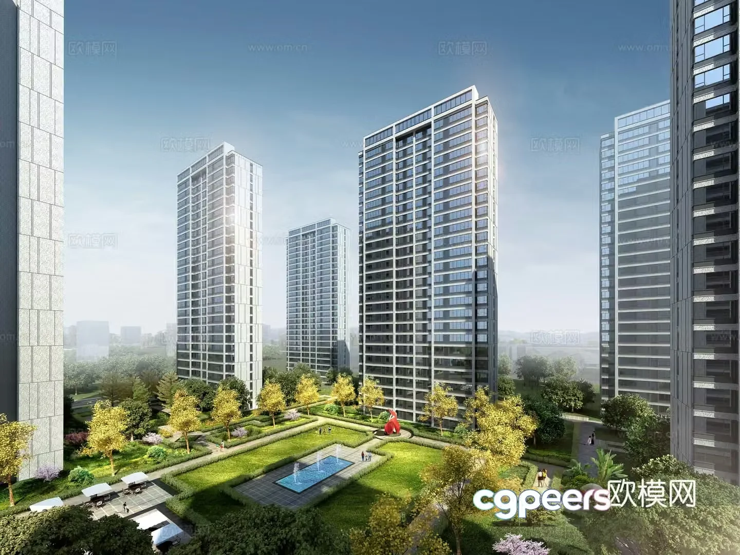 High -level residential appearance 3D model