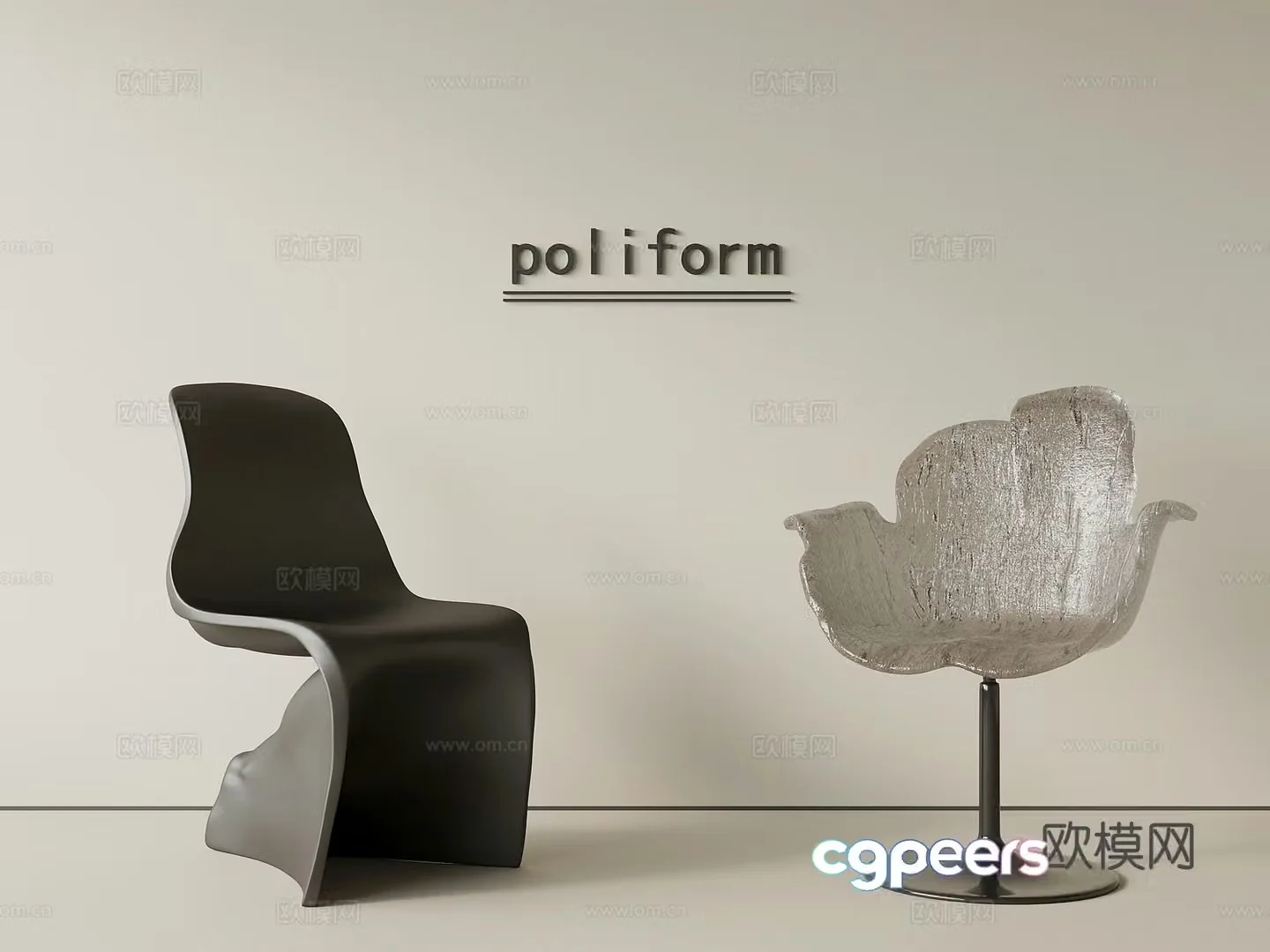 French dining chair writing chair leisure chair chair 3d model