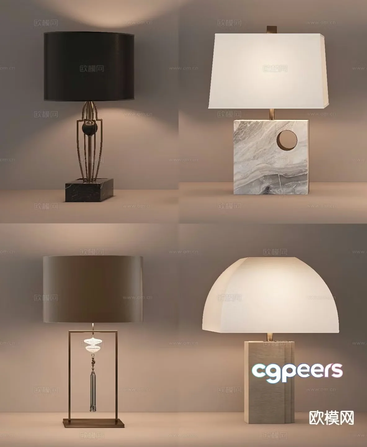 New Chinese desk lamp 3d model