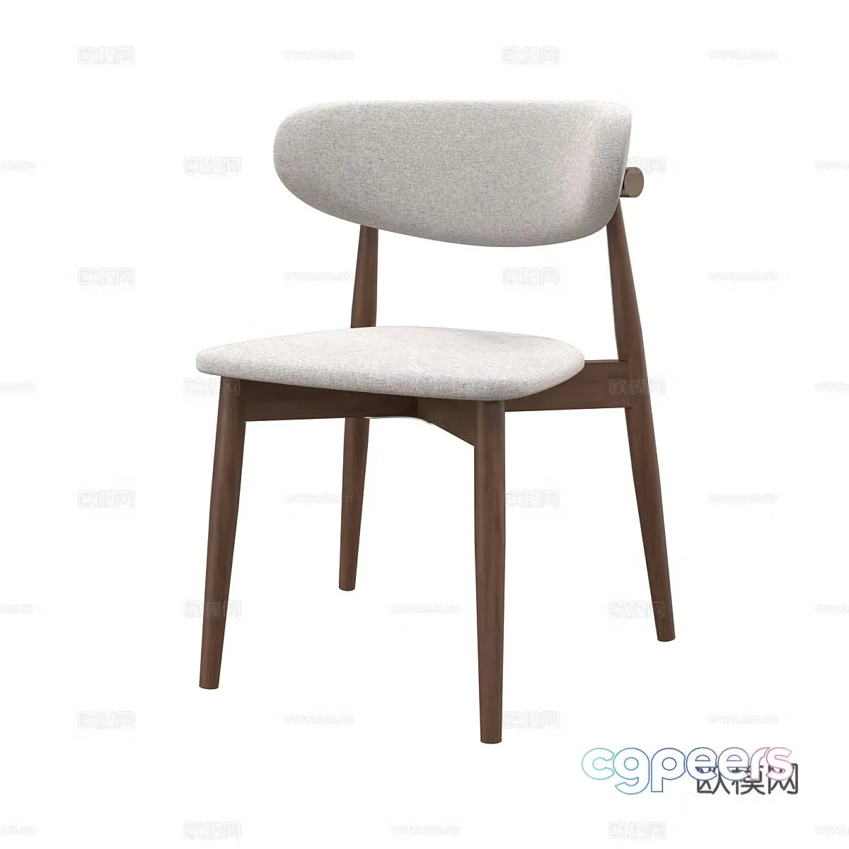 Nordic simple chair chair simple chair casual chair stool 3d model