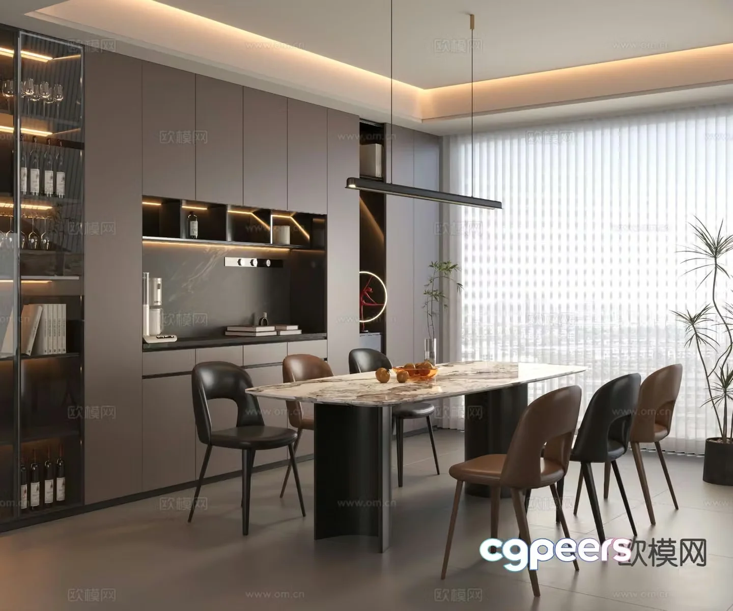 Italian restaurant 3d model