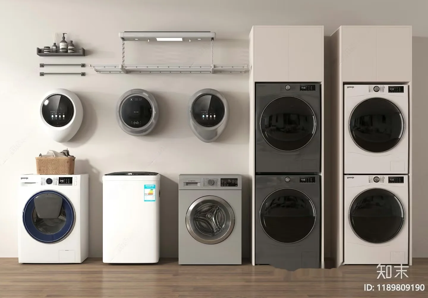Modern Washing Machines 3D Model – 14455 – VRAY Render