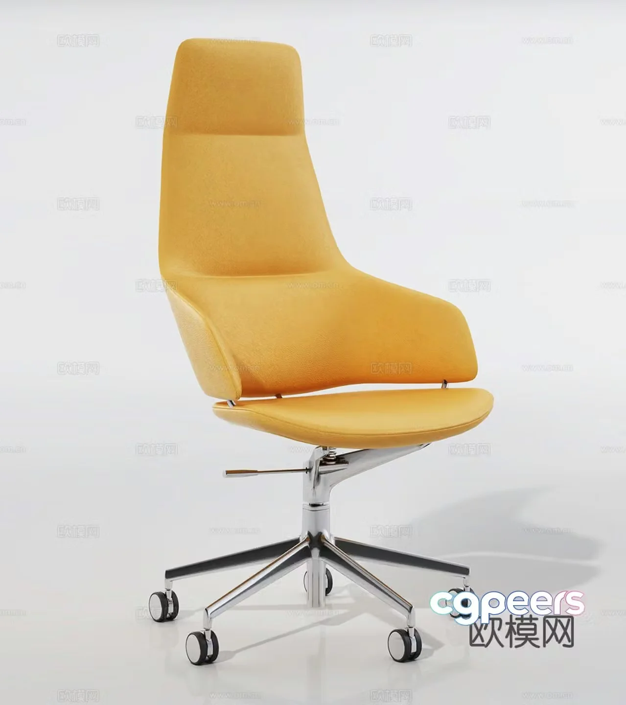 Modern office chair leisure chair single chair cloth chair book chair dining chair 3d model
