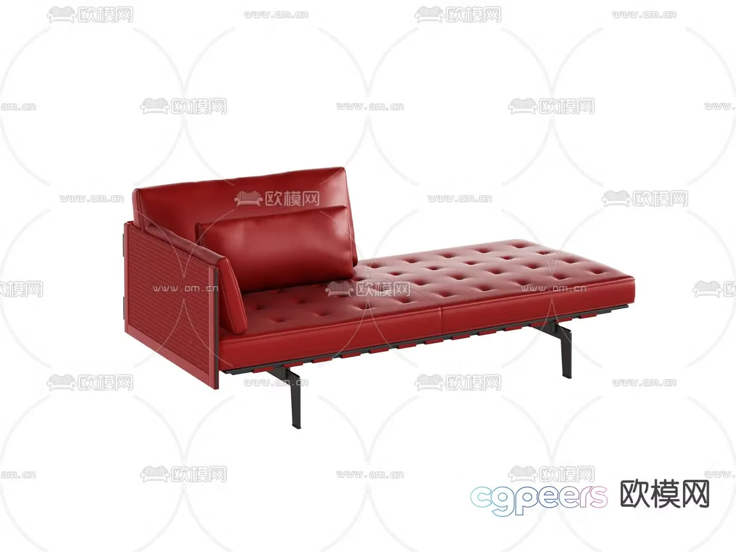 Chaise longue beauty collapse 3d model