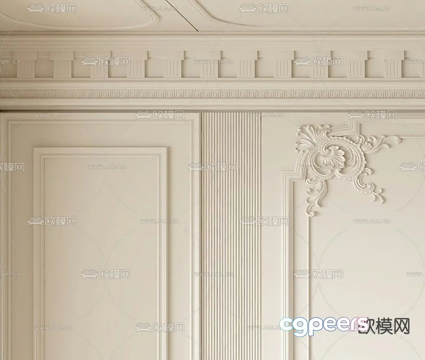 French gypsum line 3d model