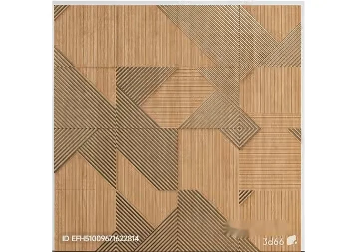 Wooden Geometric Pattern 3D Model – 5283 – VRAY Render