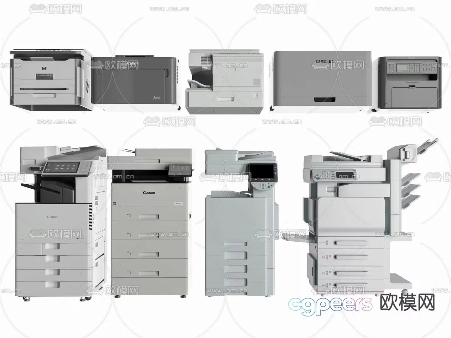 printer copier 3d model