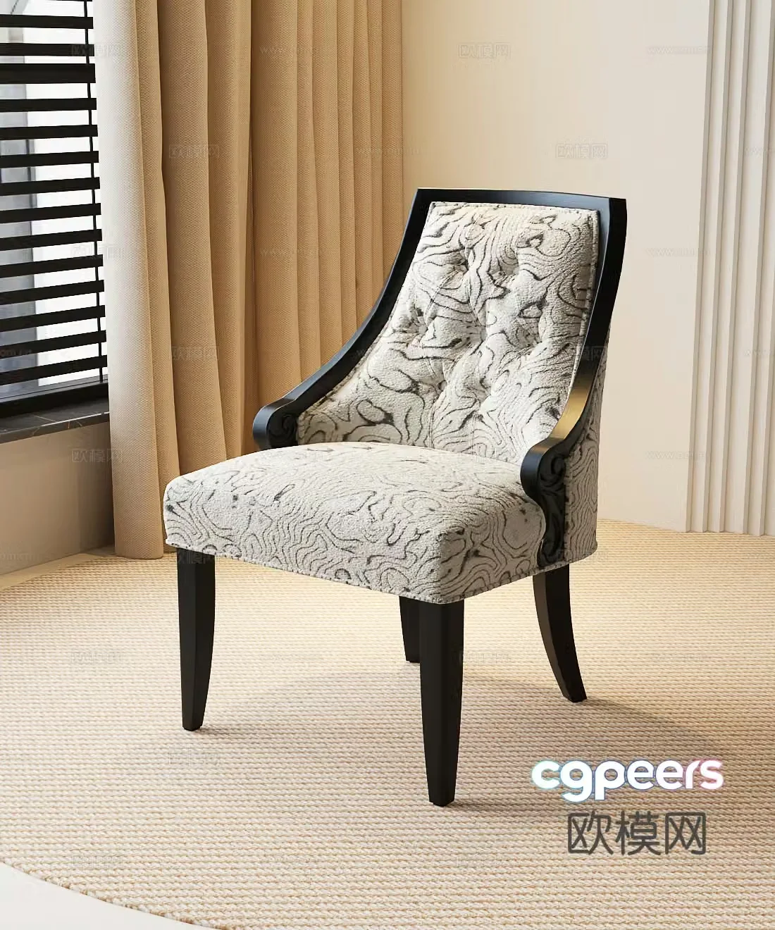 French retro leisure chair French ancient leisure chair Modern retro leisure chair French ancient leisure chair 3d model