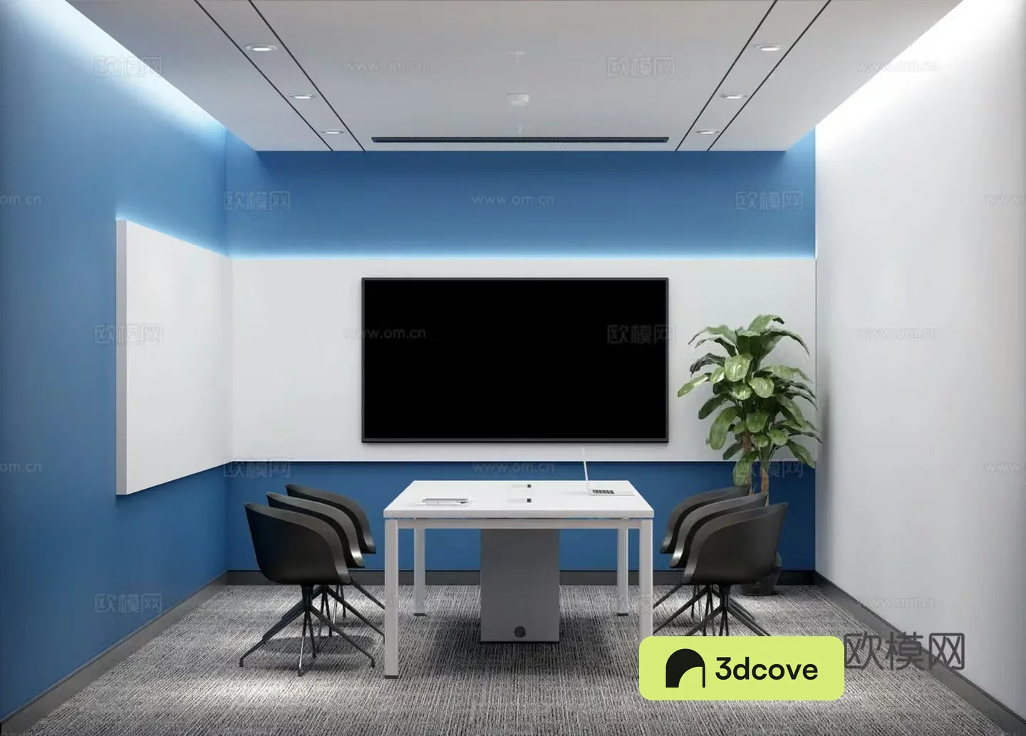 Modern small negotiation room small conference room discussion room study room reception waiting room training room