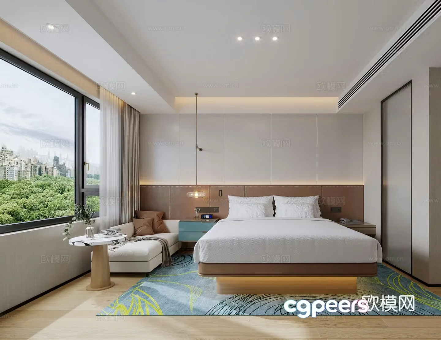 Hotel Room King Room Log Hotel Hotel Standard Modern Room Apartment Room 3D Model