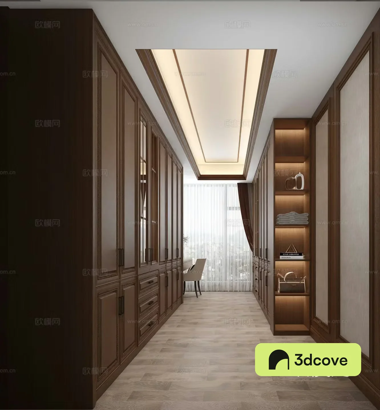 New Chinese style cloakroom New Chinese style wardrobe