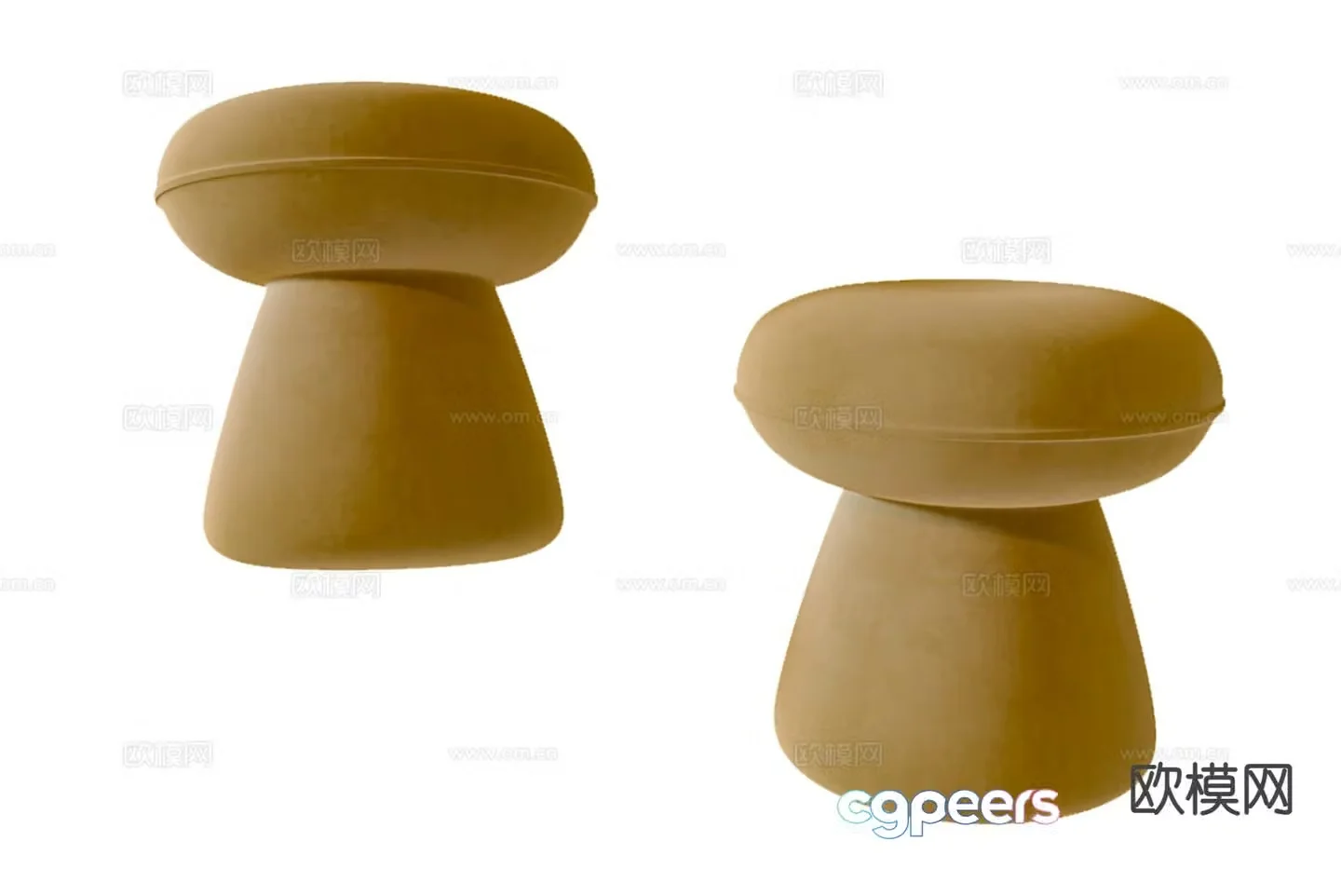 Stool low stool sofa stool 3d model