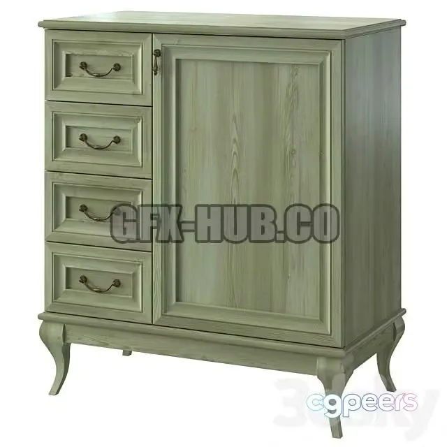 3ds Max Free – Chest of Drawers 433 MK 64