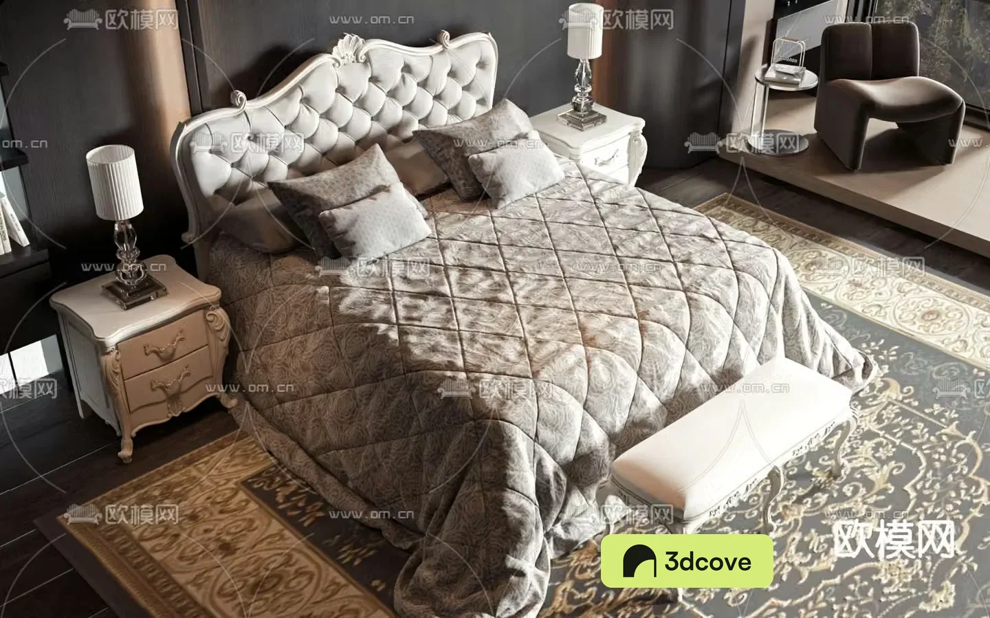 European double bed