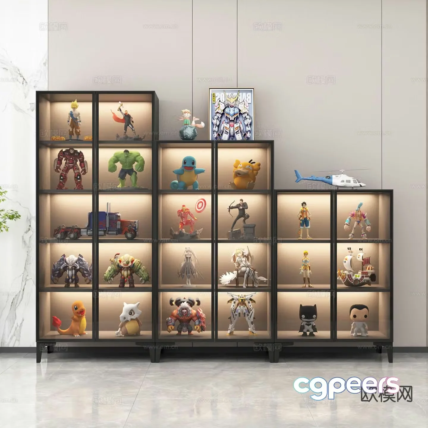 Modern hand cabinet decorative cabinet 3d model