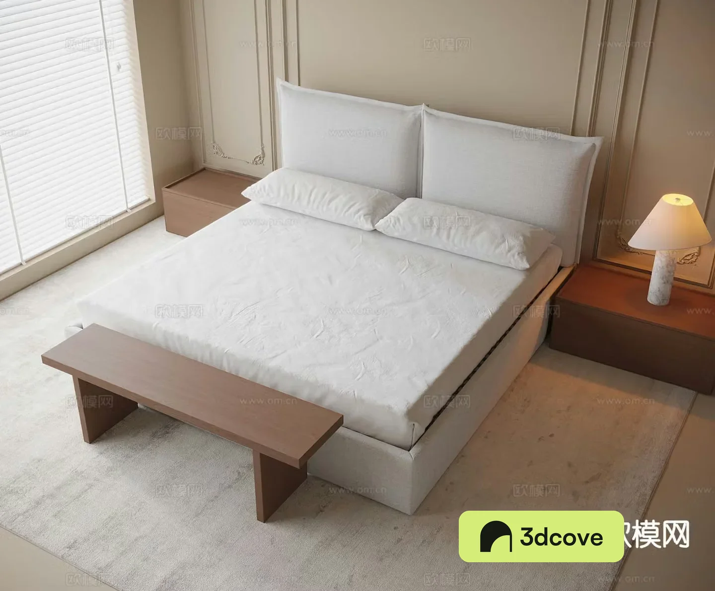 Modern double bed