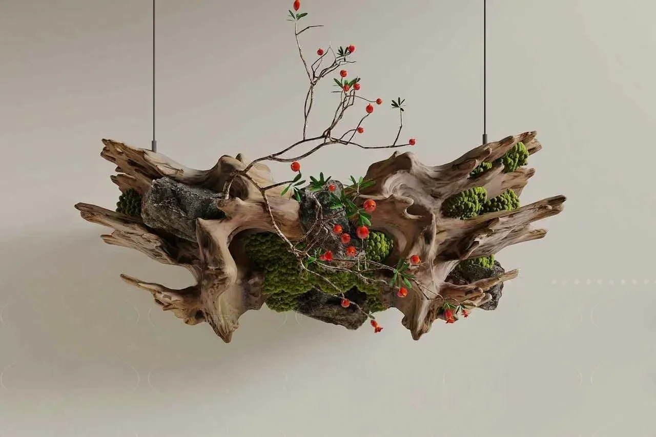 A Wooden Sculpture 3D Model – 2366 – VRAY Render