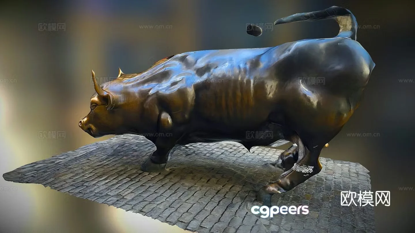 Wall Street Bull 3D Model