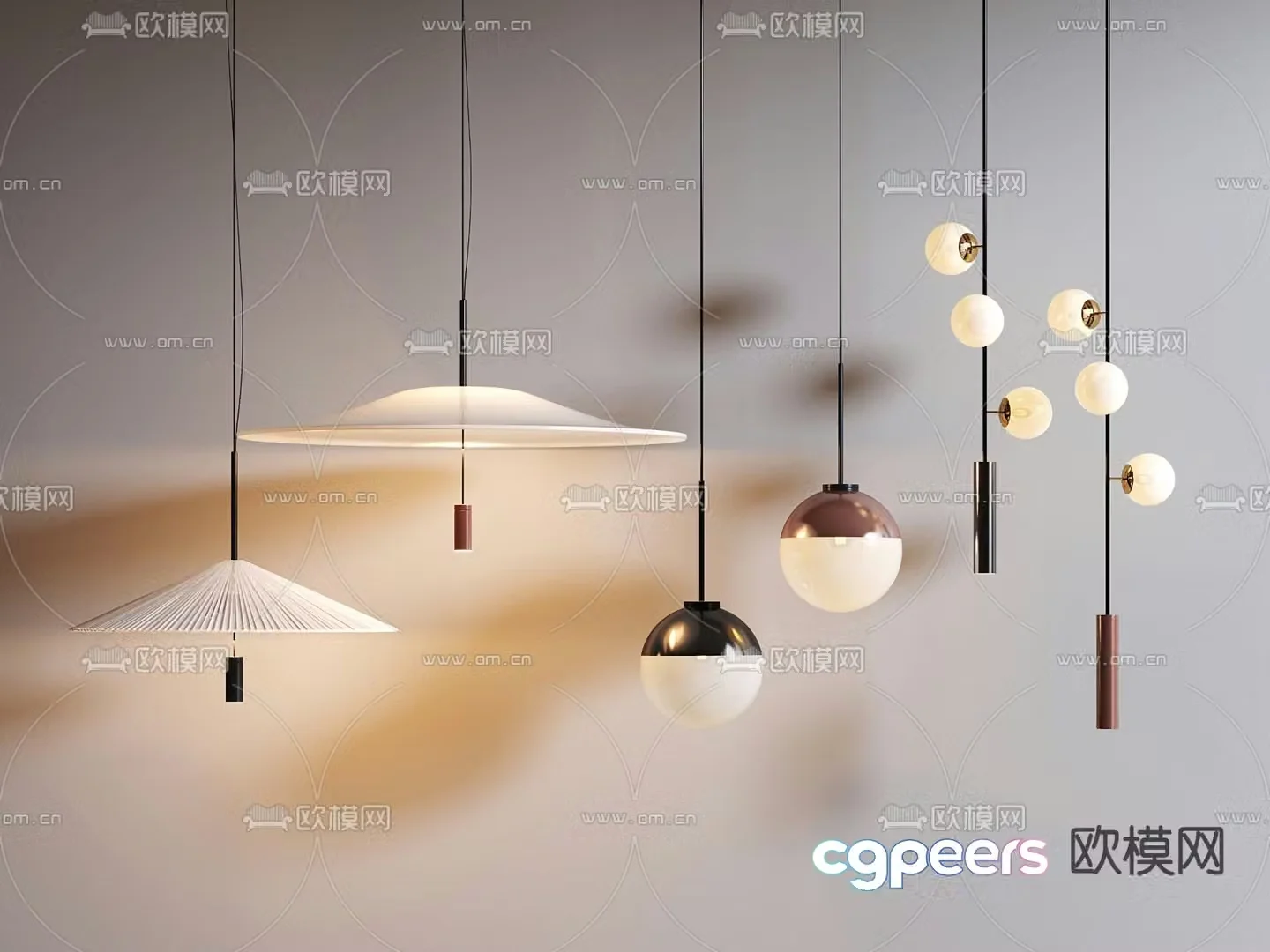 Bedside small chandelier dining room chandelier 3d model