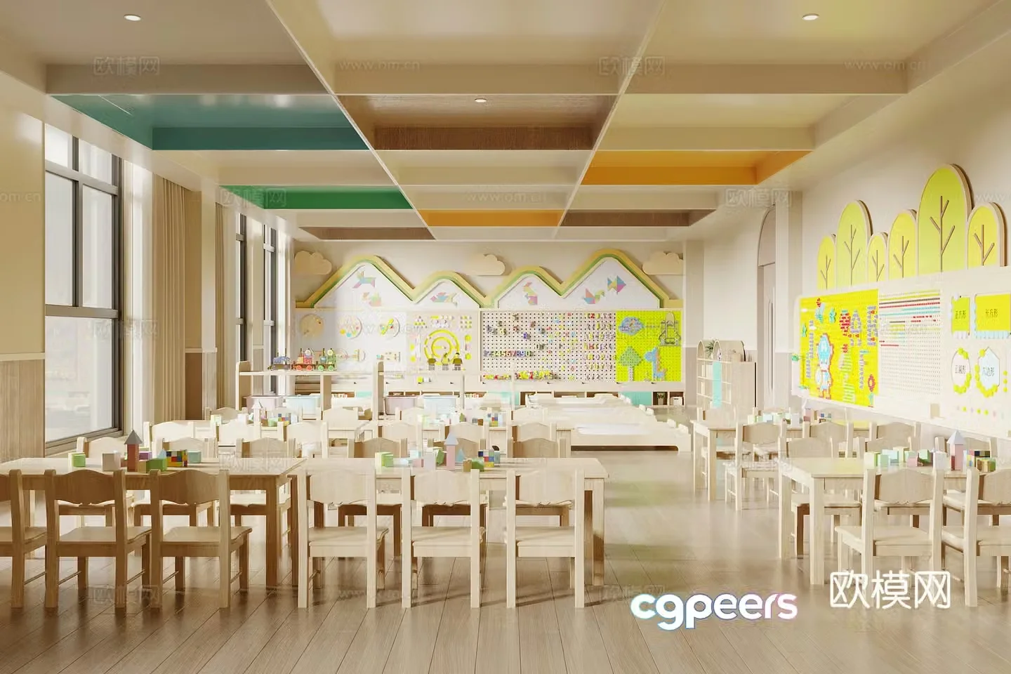 Modern kindergarten 3d model