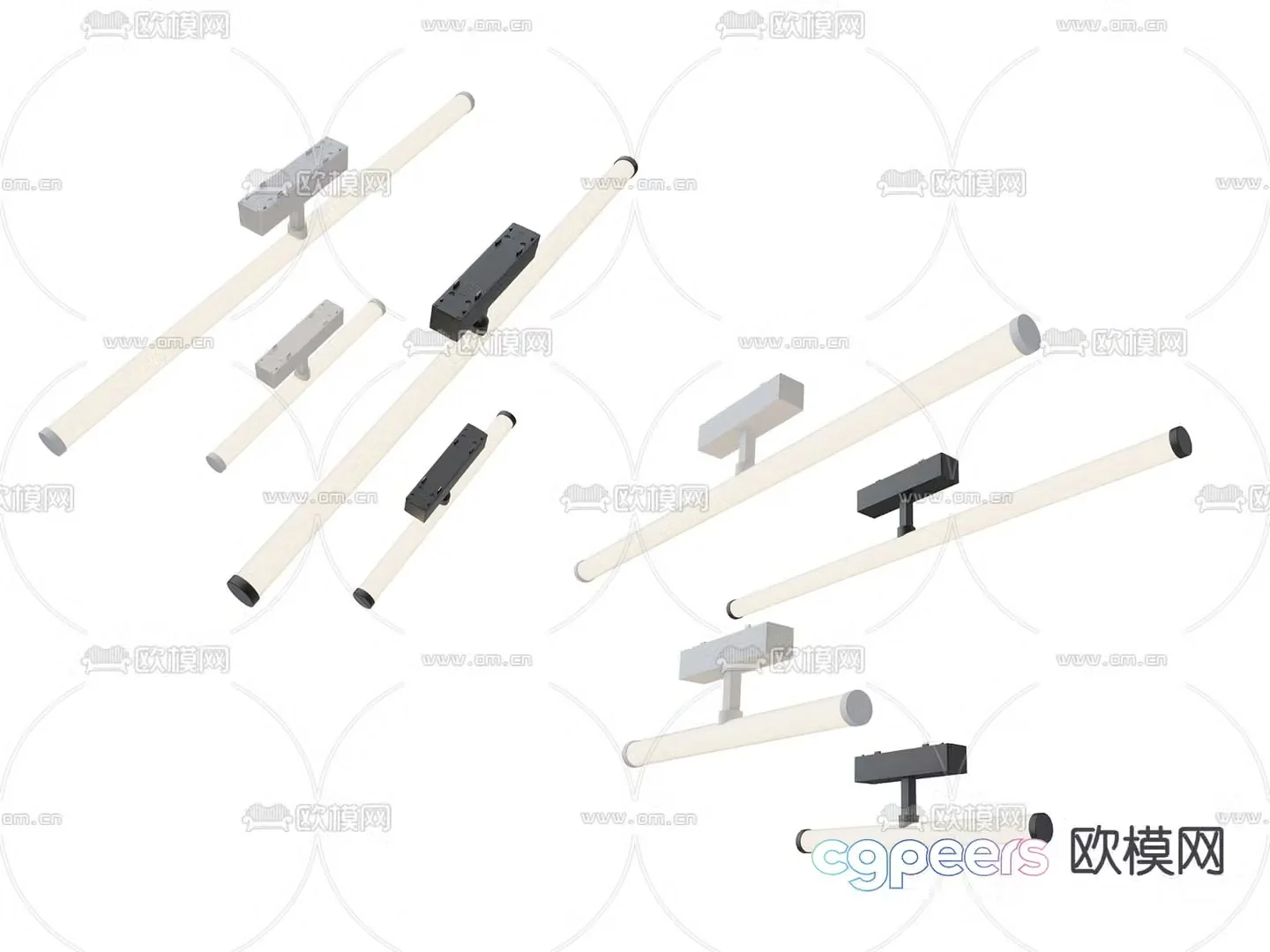 Long wall lamp 3d model