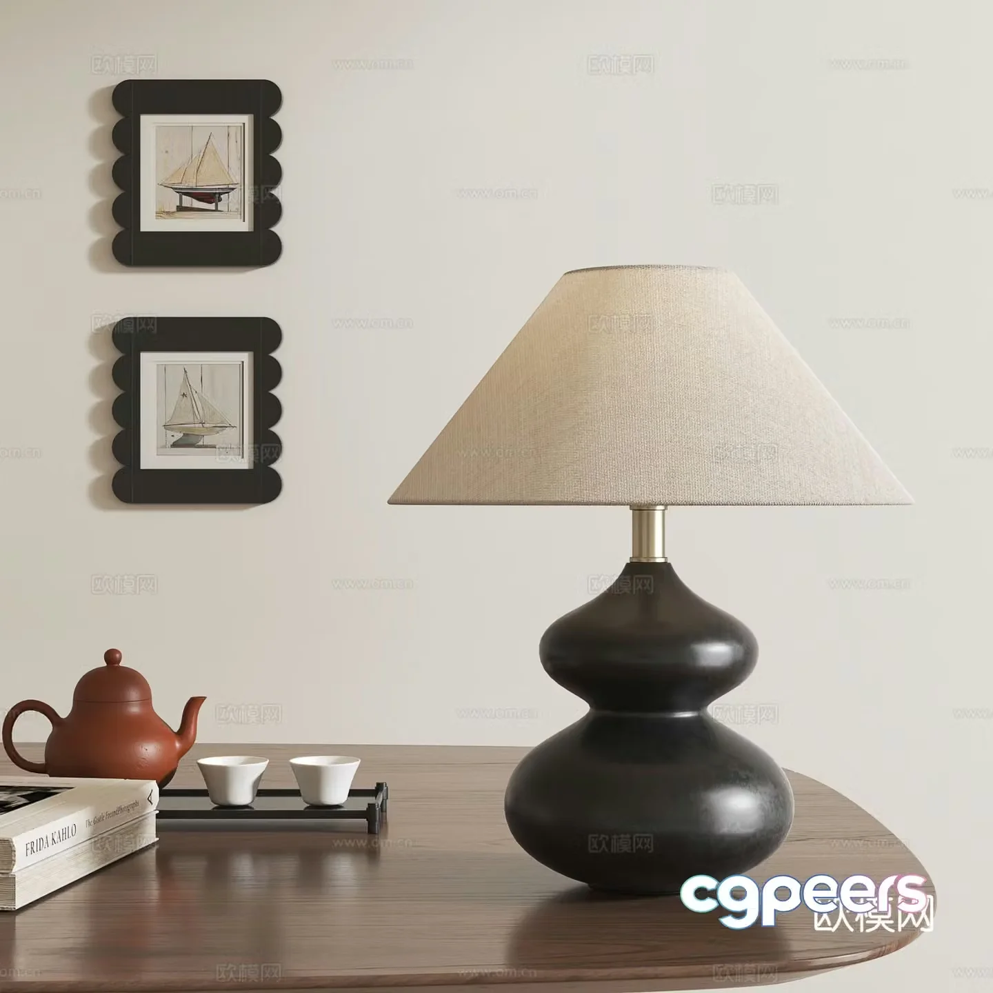 New Chinese desk lamp 3d model