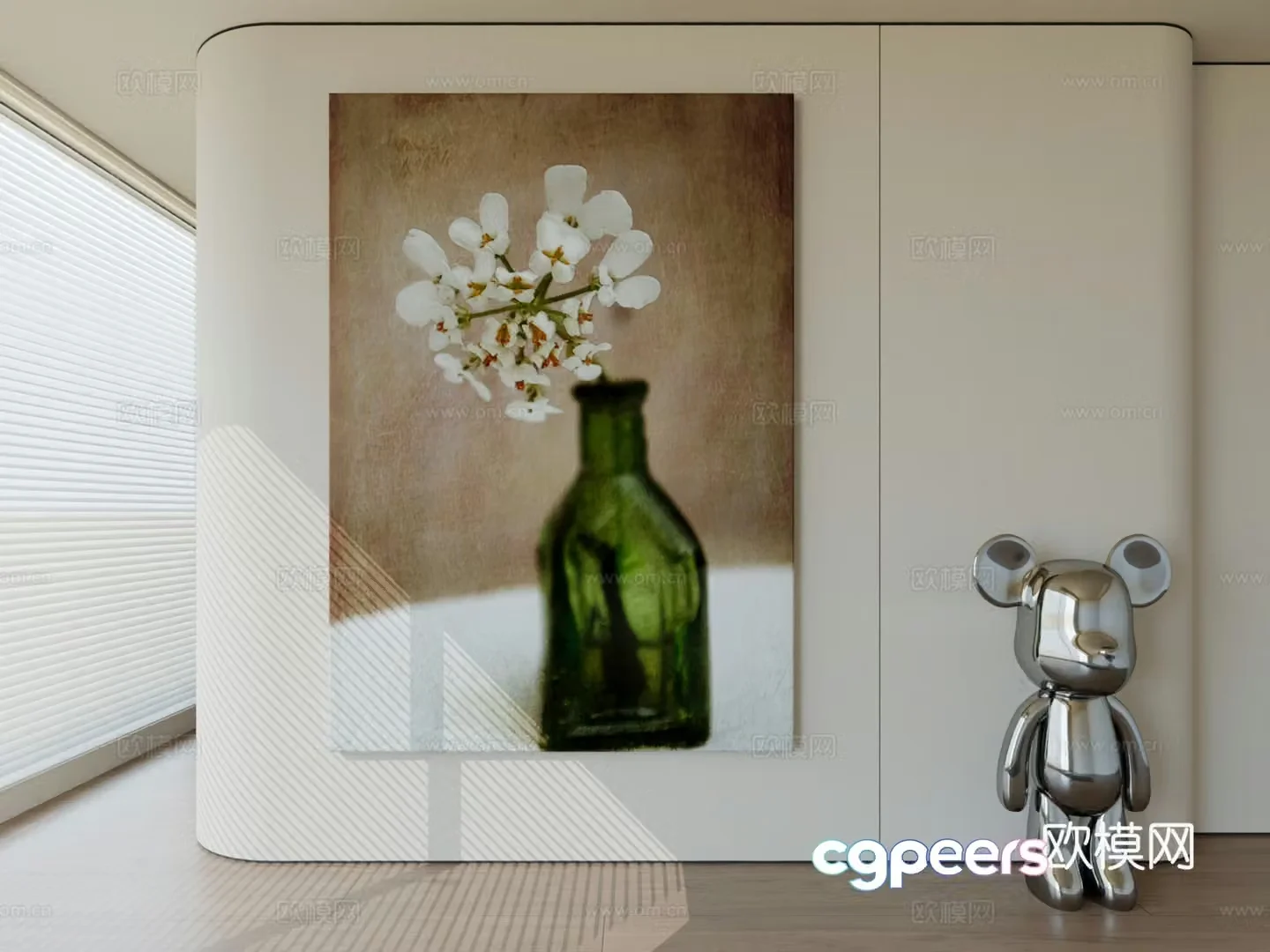 Modern minimalist hanging painting abstract art hanging painting 3d model