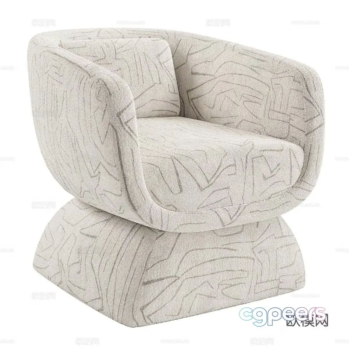Modern single sofa 3d model
