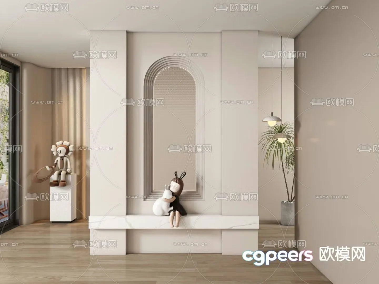 Entrance entrance hall entrance hall partition 3D model