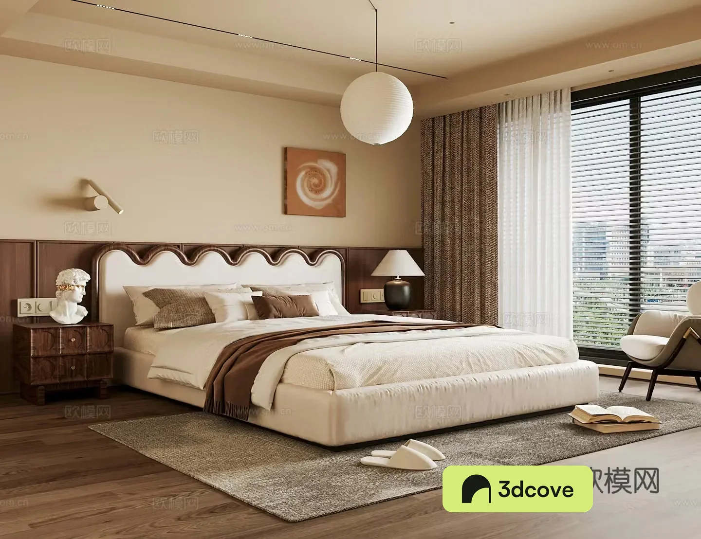 Wasabi Middle Ages Home Bedroom Wasabi Wind Bedroom Secondary Bedroom Master Bedroom Bathroom Window Bedroom 3D Model