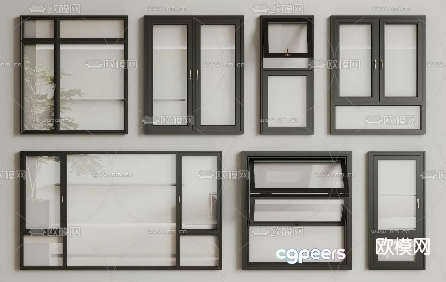 modern window 3d model