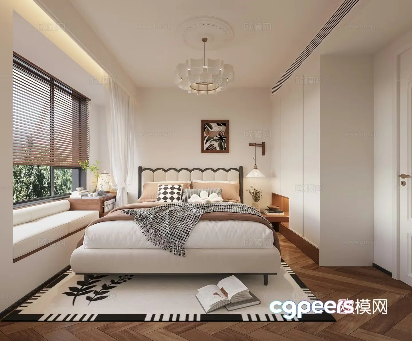 Middle-aged bedroom 3d model