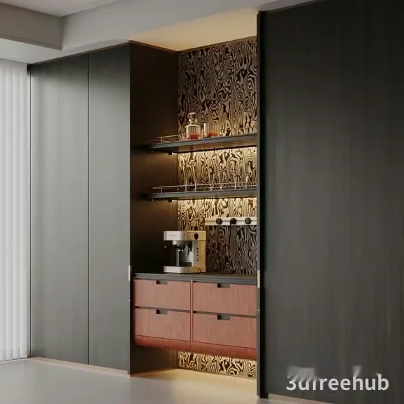 Modern Kitchen Storage 3D Model – 22689 – VRAY Render