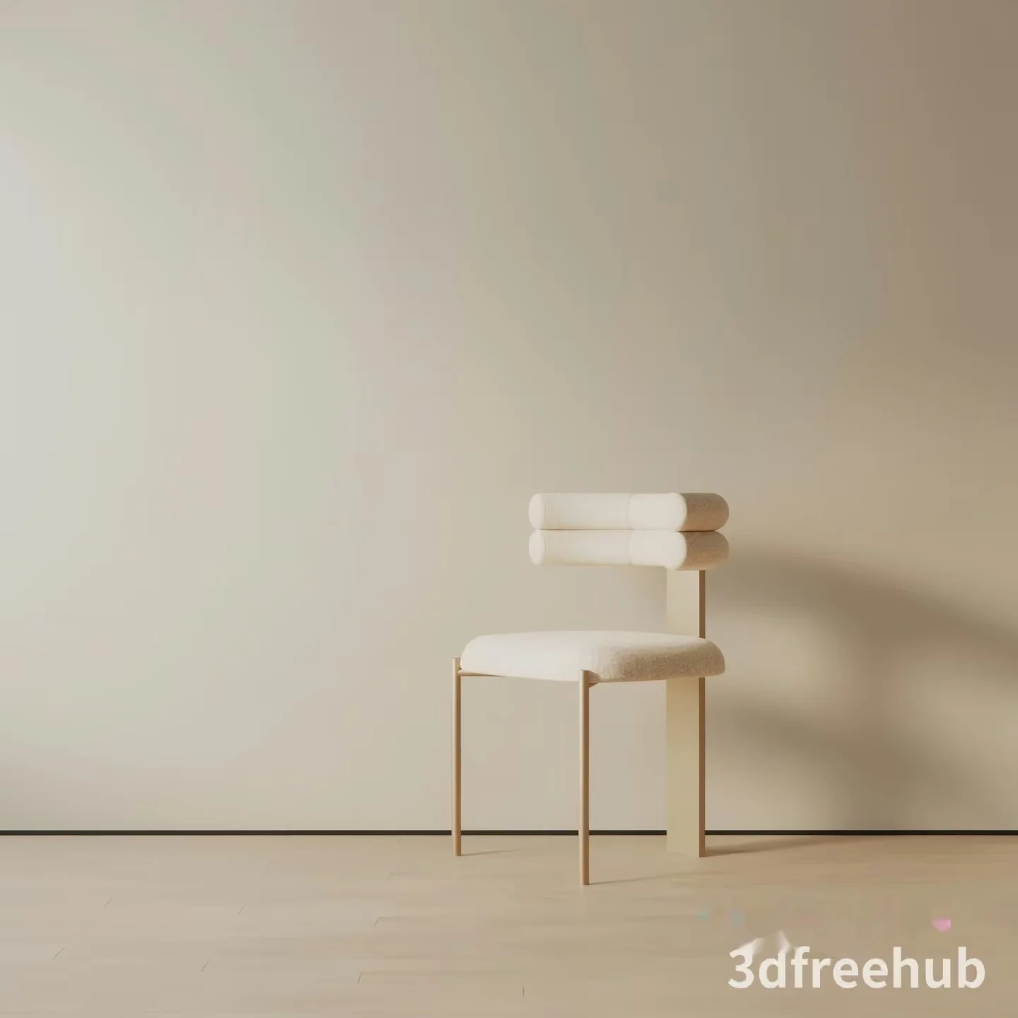 Minimalist Chair In A Beige Room 3D Model – 21780 – VRAY Render