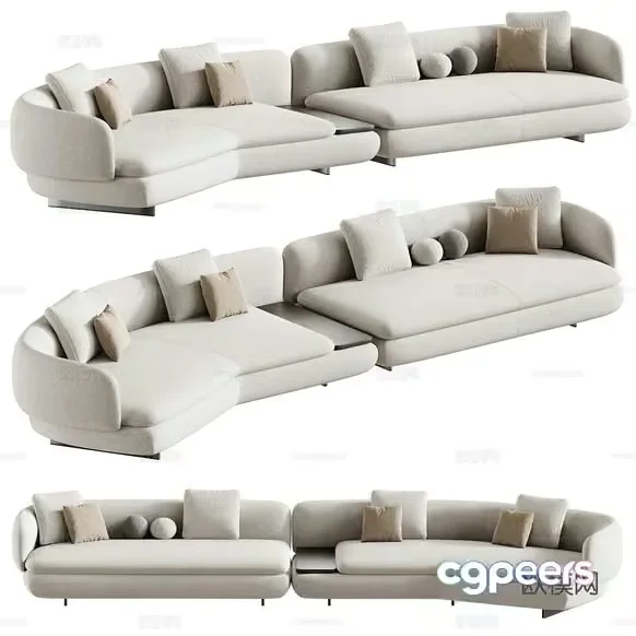 A White Couch 3D Model – 4190 – CORONA Render